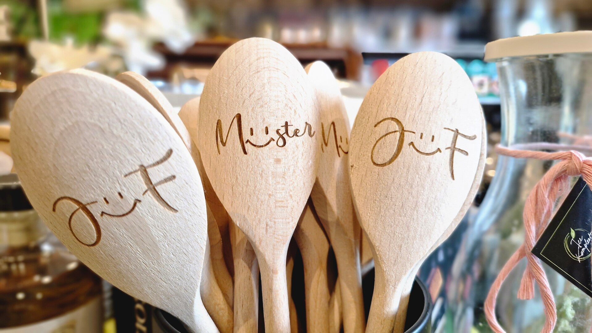 Houten lepel : Juf of Meester