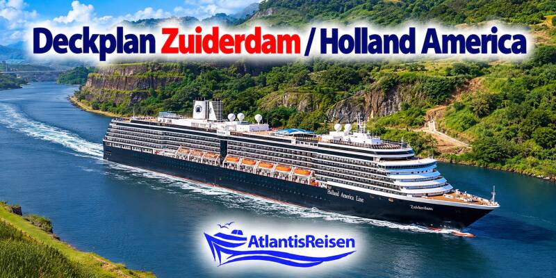 Deckplan Zuiderdam Holland America Line | www.atlantisreisen.com