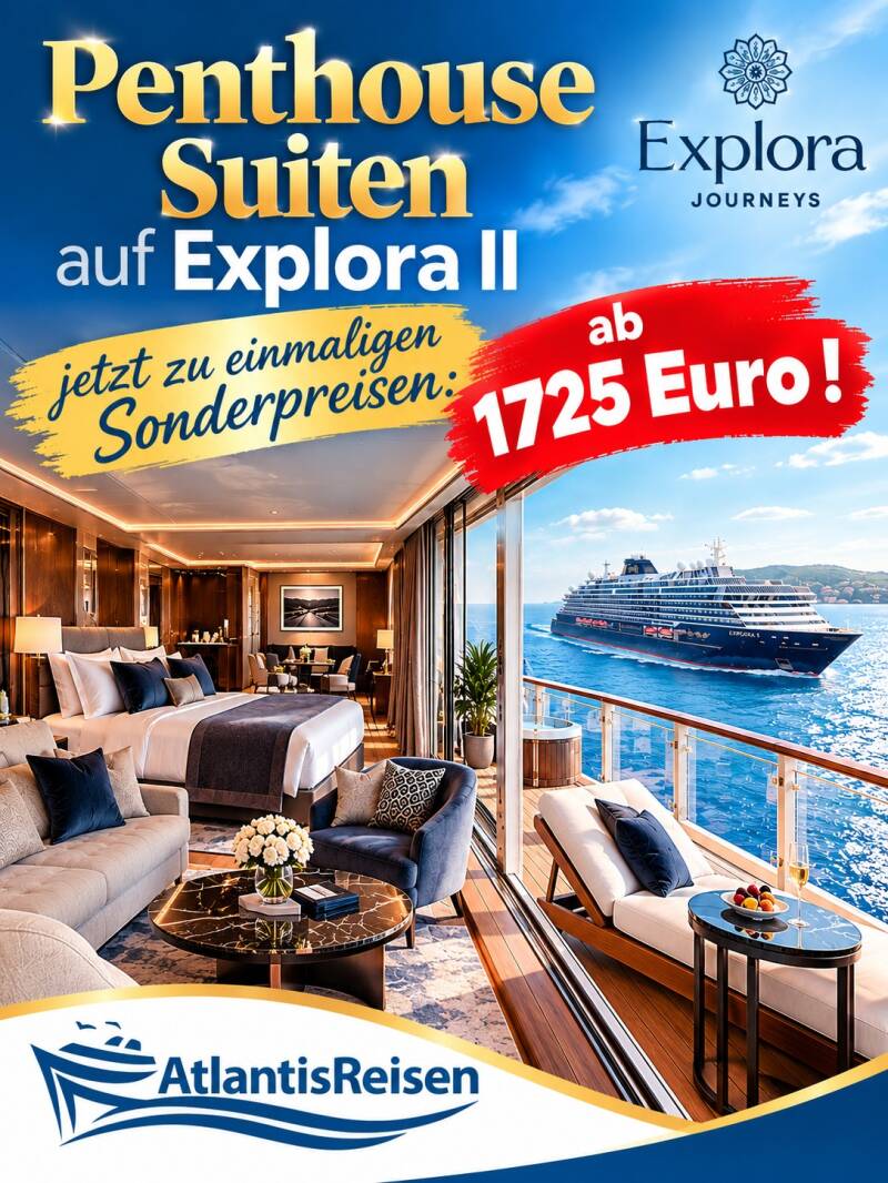Penthouse Explora Journeys  | www.atlantis-kreuzfahrten.de