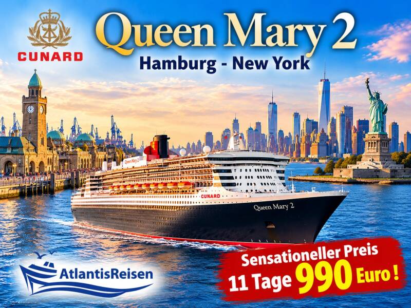 Queen-Mary2-Sonderangebot | www.atlantisreisen.com