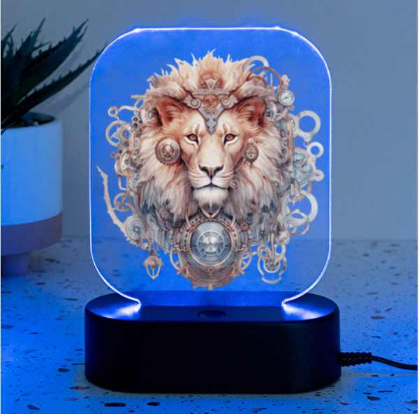 Fotolampe "Steampunk Lion"