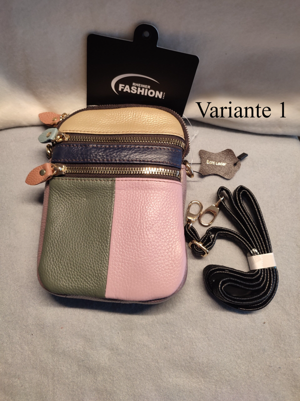 Echtleder Handtaschen "abgerundet bunt"