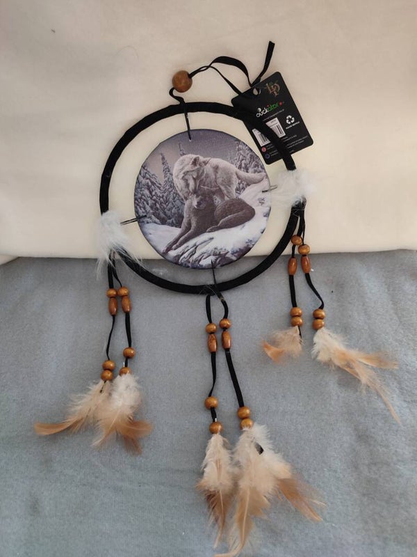 Lisa Parker Traumfänger "Küssender Wolf"