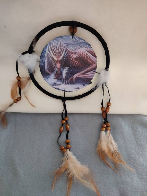 Lisa Parker Traumfänger "Drache & Wolf"