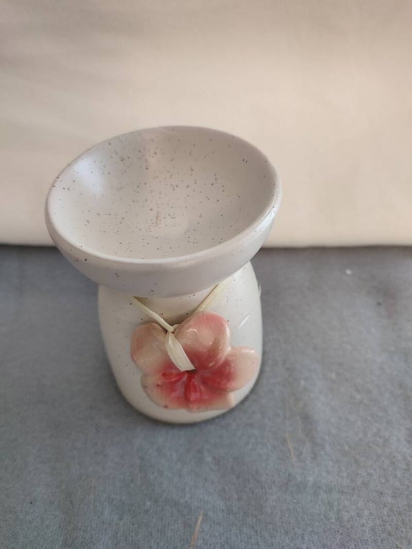 Keramik Duftlampe mit Blume