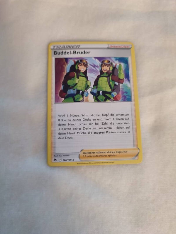 Pokemonkarte Deutsch "Trainer Buddel-Brüder"