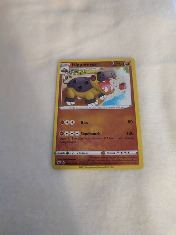 Pokemonkarte Deutsch "Hippoterus"
