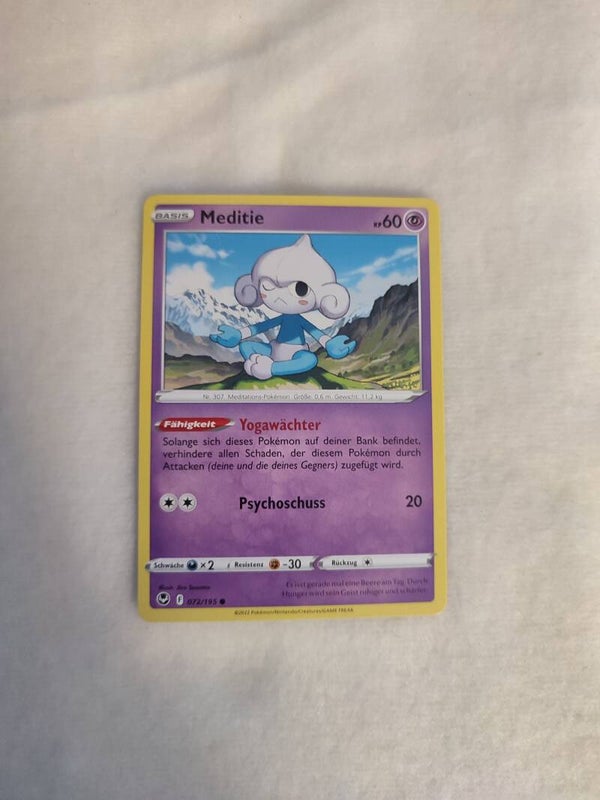 Pokemonkarte Deutsch "Meditie"