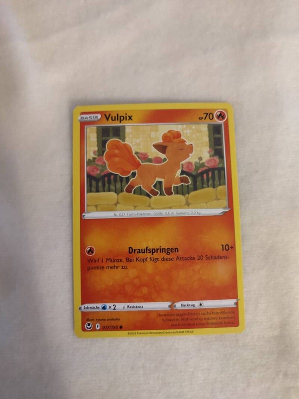 Pokemonkarte Deutsch "Vulpix"