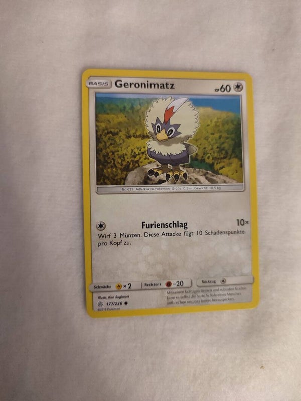 Pokemonkarte Deutsch "Geronimatz"