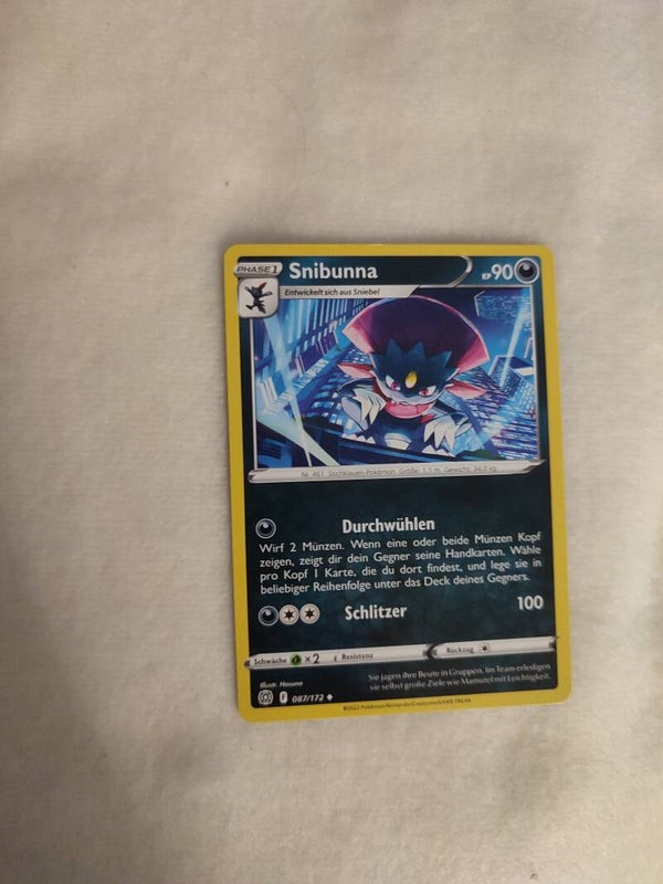 Pokemonkarte Deutsch "Snibunna"