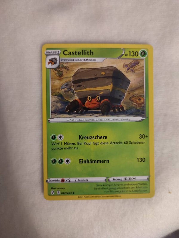 Pokemonkarte Deutsch "Castelith"