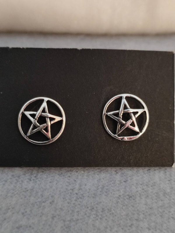 et Nox Ohrstecker Silber "Pentagramm"