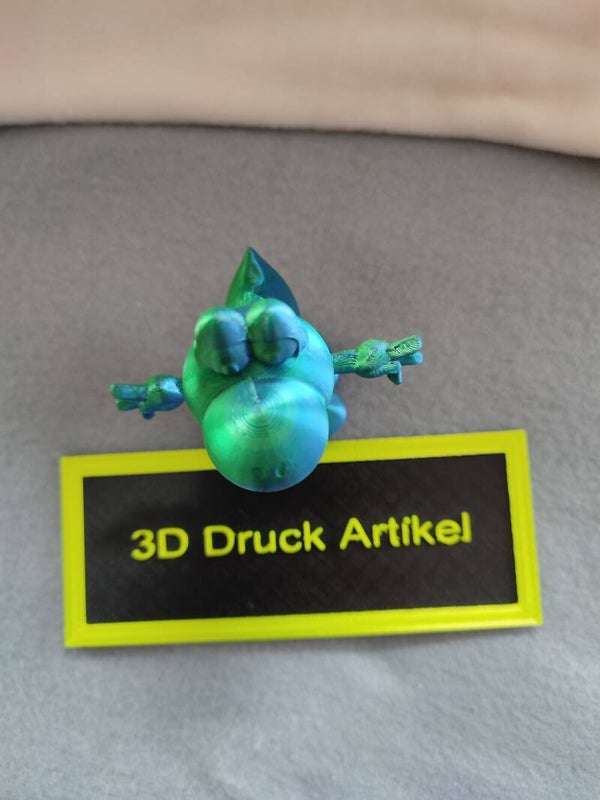 3D Druck "Yoshi" grün/blau