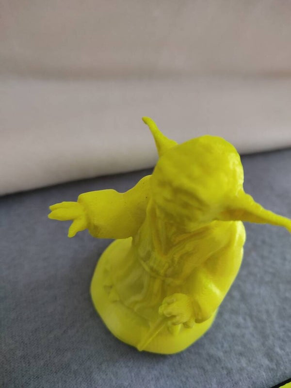 3D Druck "Yoda" neongelb