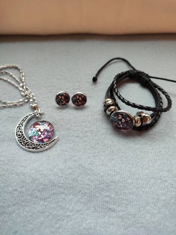 Schmuckset Deamon Slayer "Nezuko & Tanjiro"