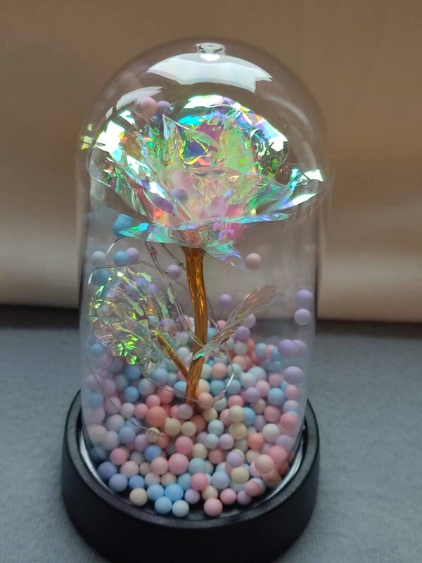 Leuchtende Rose im Glas "Schöne & dasBiest"