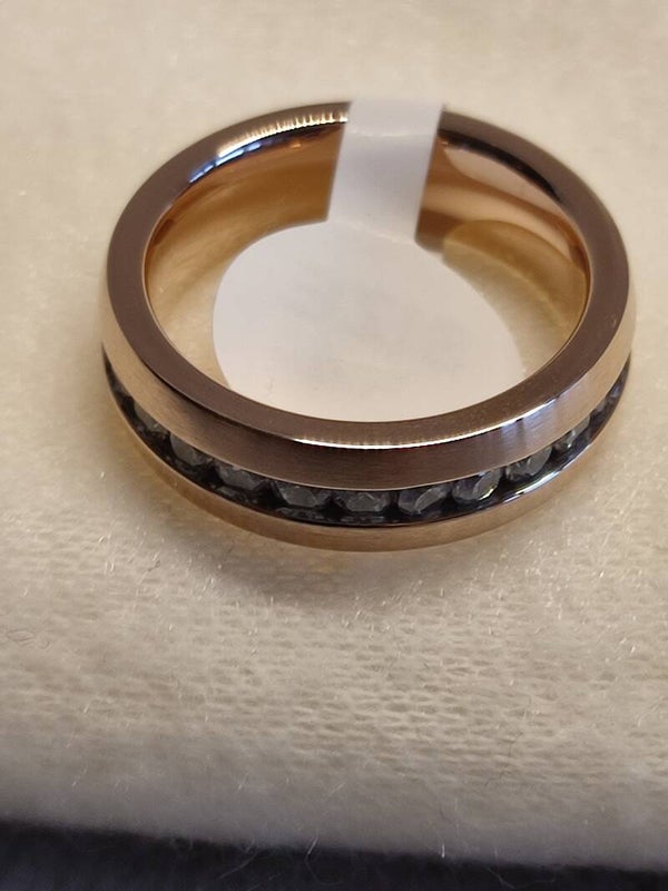 LuxXL "Fine Steel" rosegold mittiger Einsatz Zirkonia