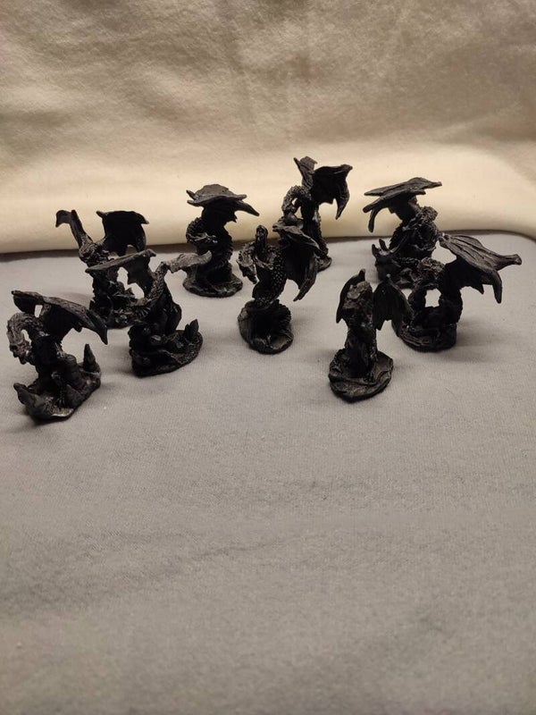 Mini Drachen Figur schwarz