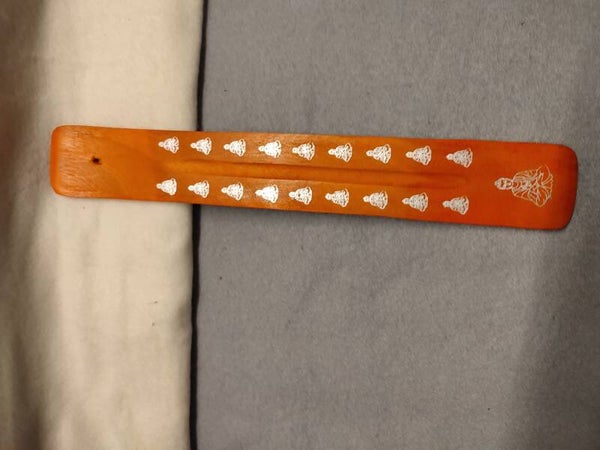 Buddha Räucherbrenner Räucherstäbchenhalter aus Mangoholz