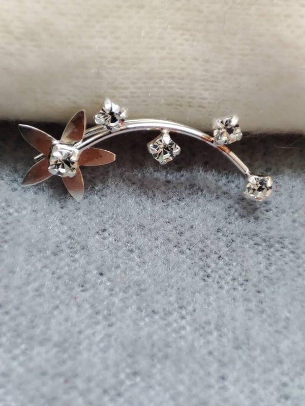 etNox Silberohrring "Flower Star"