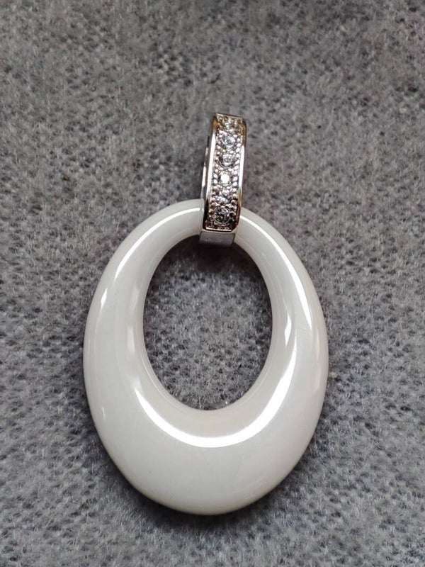 etNox LuxXL Keramikanhänger weiß mit Zirkonia