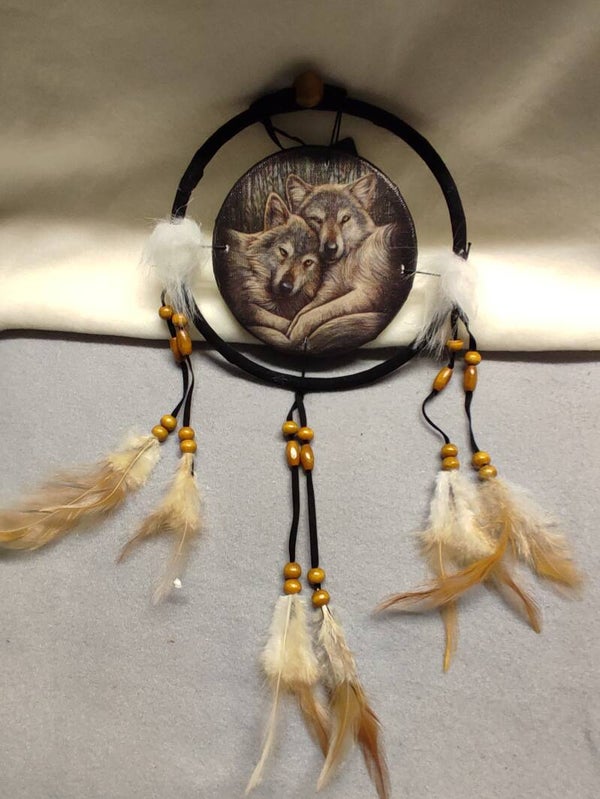 Traumfänger "Wolfpaar"