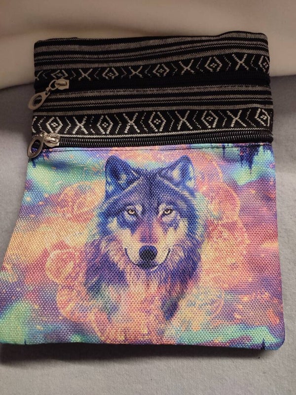 Mini Handtasche "Colourfull Wolves"