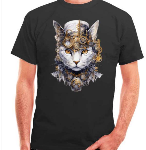 T-Shirt "Steampunk Katze"