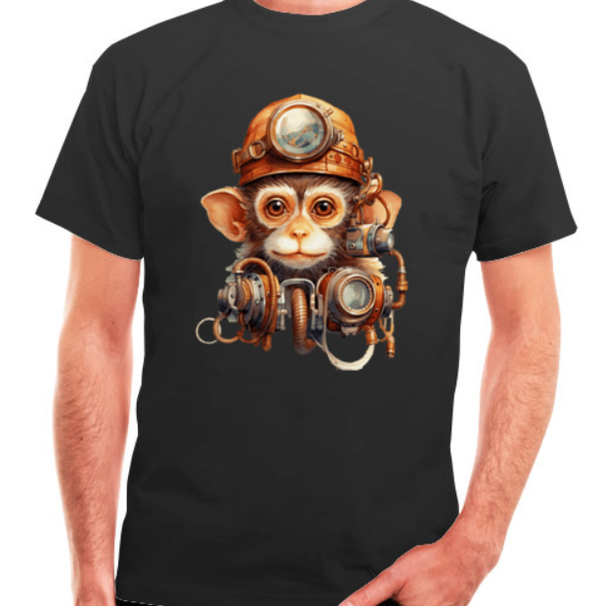 T-Shirt "Steampunk Äffchen"