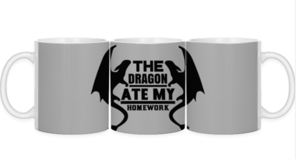 Tasse "Drache isst meine Hausaufgaben"