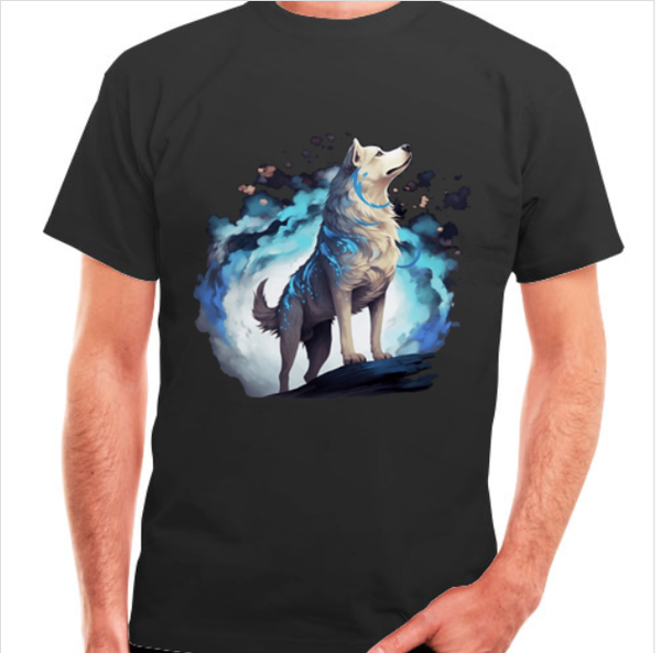 T-Shirt "Weißer Wolf"