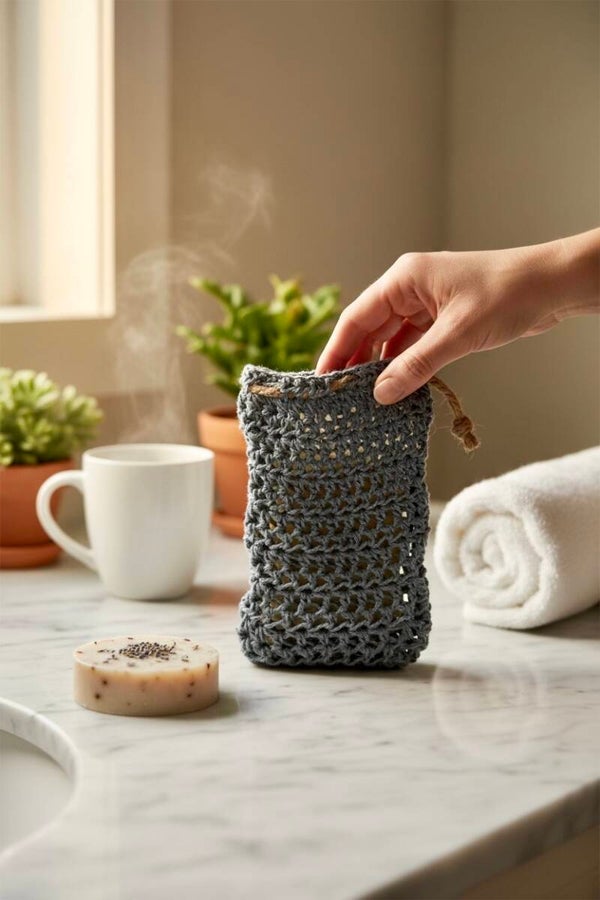 Soap exfoliating bag