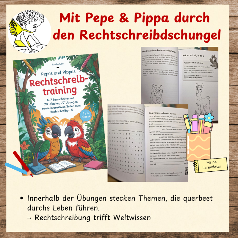 Rechtschreibübungen mit Alltagsbezug im Trainingsbuch für die 5. und 6. Klasse
