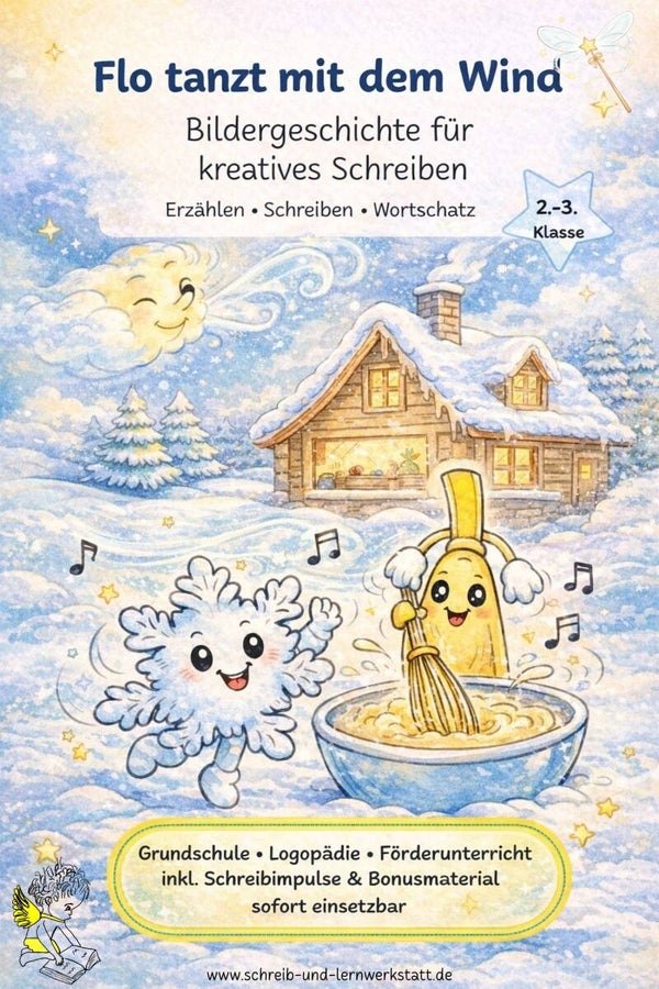 Flo tanzt mit dem Wind - Bildergeschichte für kreatives Schreiben