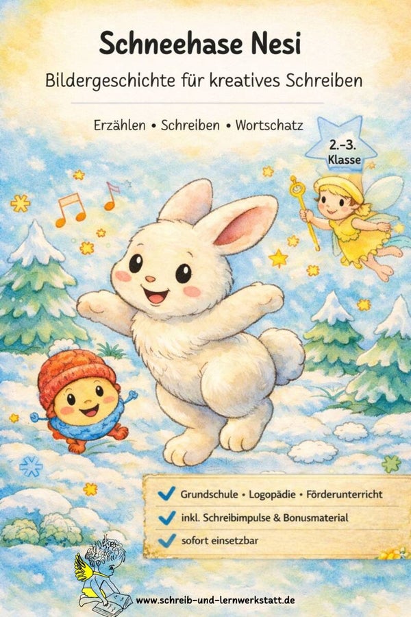 Schneehase Nesi - Bildergeschichten für kreatives Schreiben