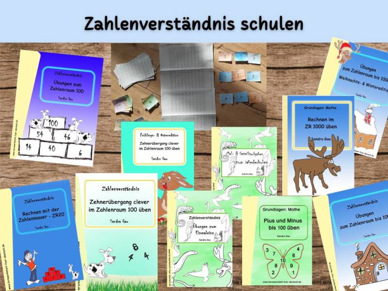 Freebie Zahlenverständnis Übungen, verliebte Zahlen, Zahlenstrahl, Geld zählen lernen