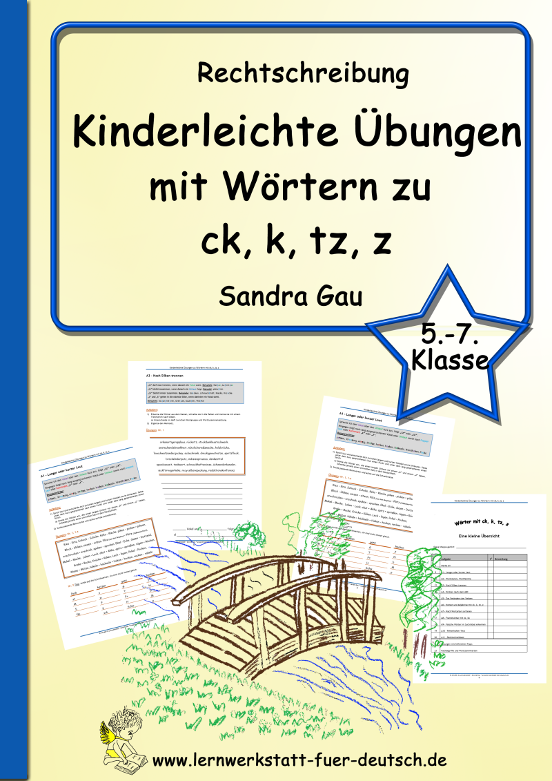 Lernmaterial ck k tz z, Übungen zu ck k tz z, Lernmaterial ck k tz z, Wörterliste zu ck k tz z, Übungen zum Ableiten, Übungen zum Wortstamm, Förderschulmaterial, Rechtschreibstrategie ck k tz z, Arbeitsblätter Rechtschreibung ck k tz z Deutsch