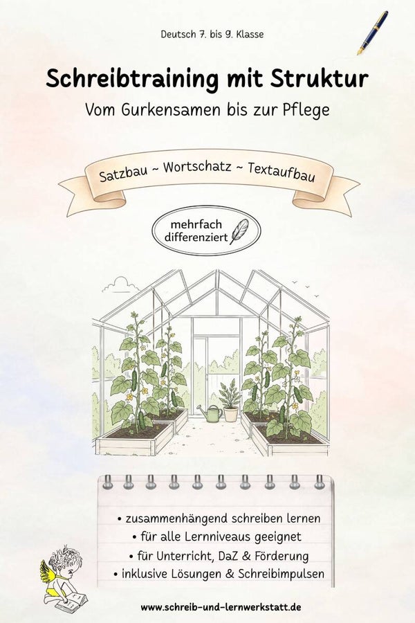 Schreibtraining mit Struktur - Vom Gurkensamen bis zur Pflege