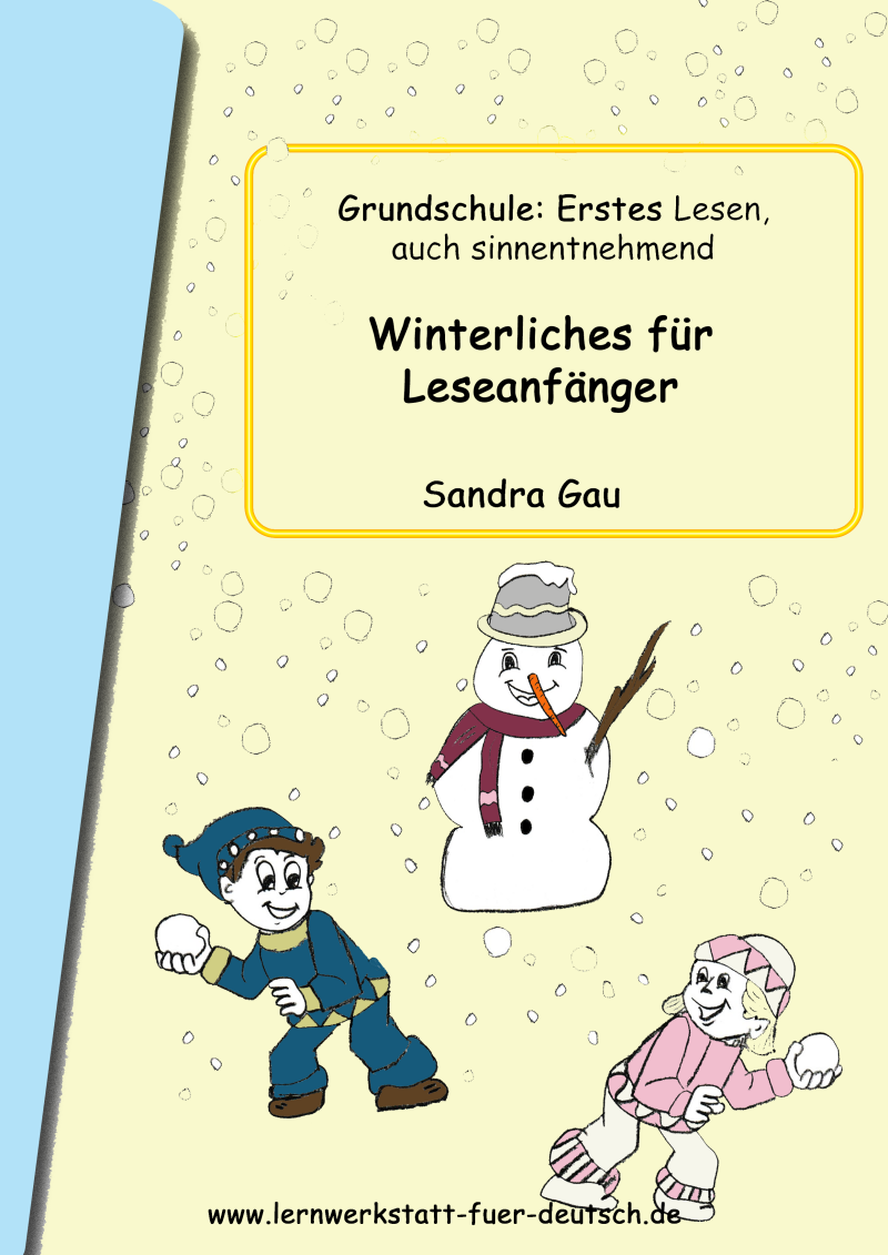 lesen lernen, Leseanfänger, Leseheft, Lernmaterial Winter, Fördermaterial zum Lesenlernen, Förderschulmaterial zum Lesen, erstes Lesen, Textverständnis schulen, sinnentnehmendes Lesen