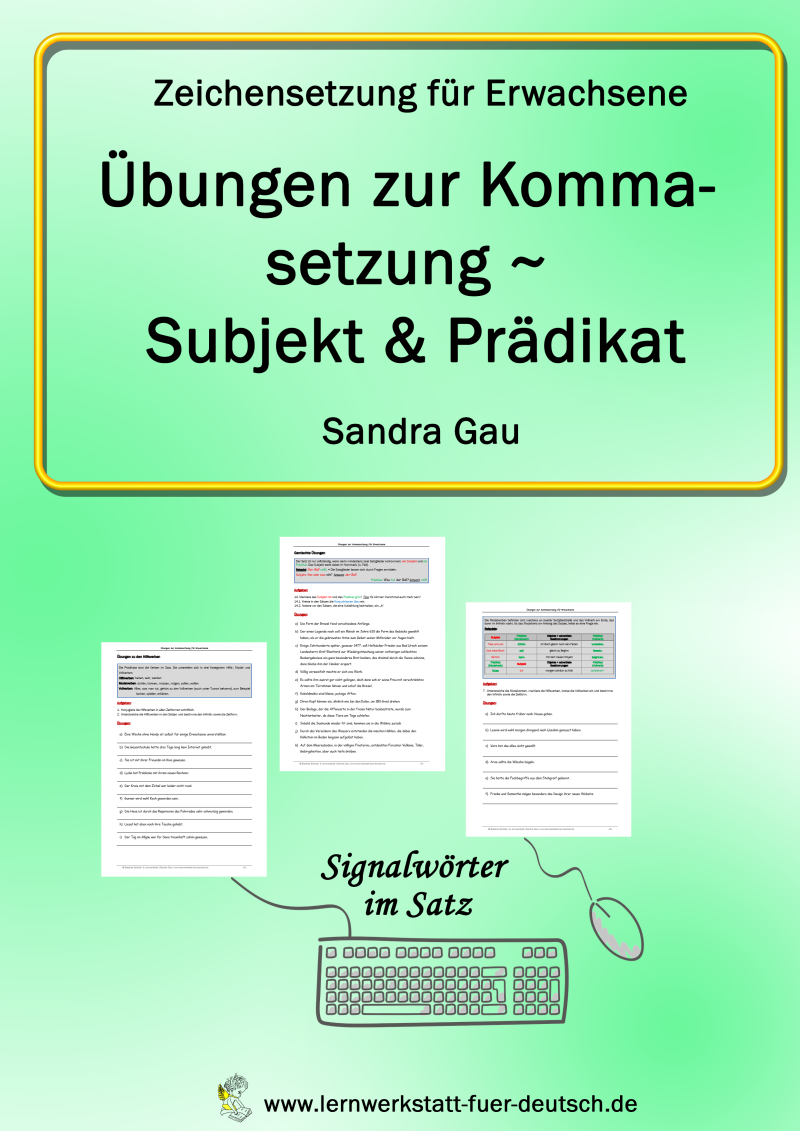 Lernmaterial Satzglieder Subjekt Prädikat, Satzglieder üben Erwachsene, Subjektbestimmung, Prädikat, Lernmaterial Subjekt Prädikat mit Lösungen Merkseiten, Subjektsatz, Prädikatsformen, Satzgliedanalyse, Verbform, Verben verändern, Verben konjugieren Arbe