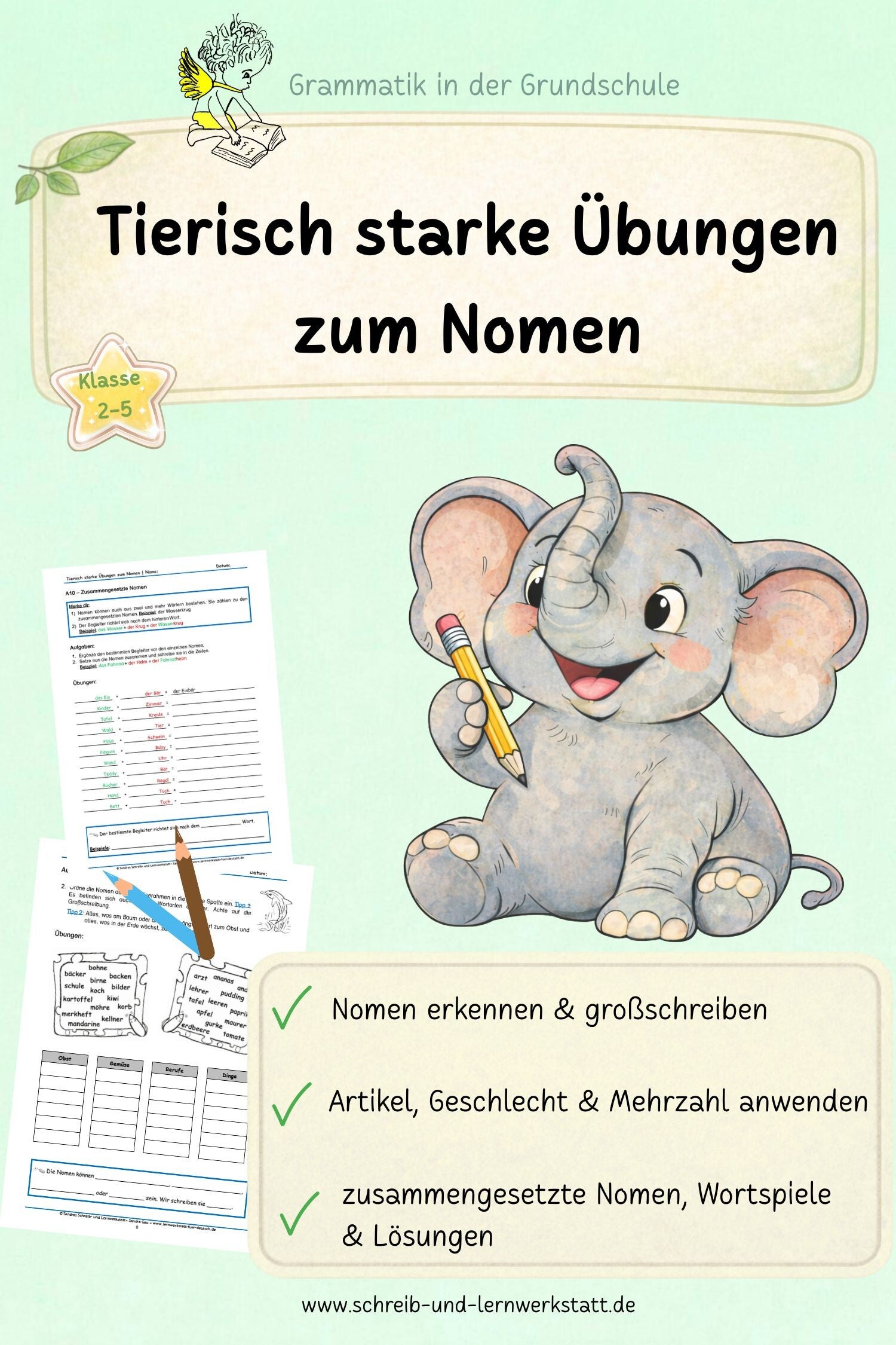 Tierisch starke Übungen zu den Nomen