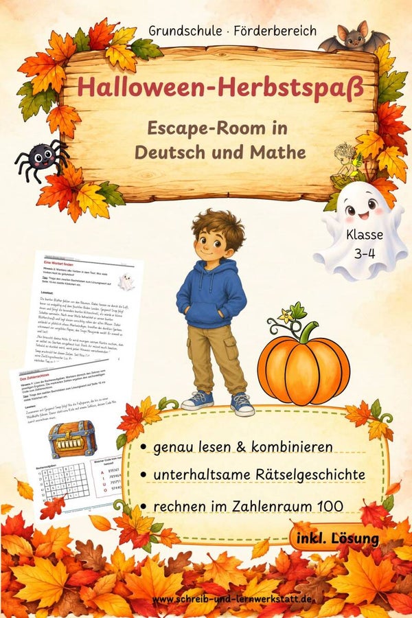 Halloween-Herbstspaß – Escape-Room in Deutsch und Mathe