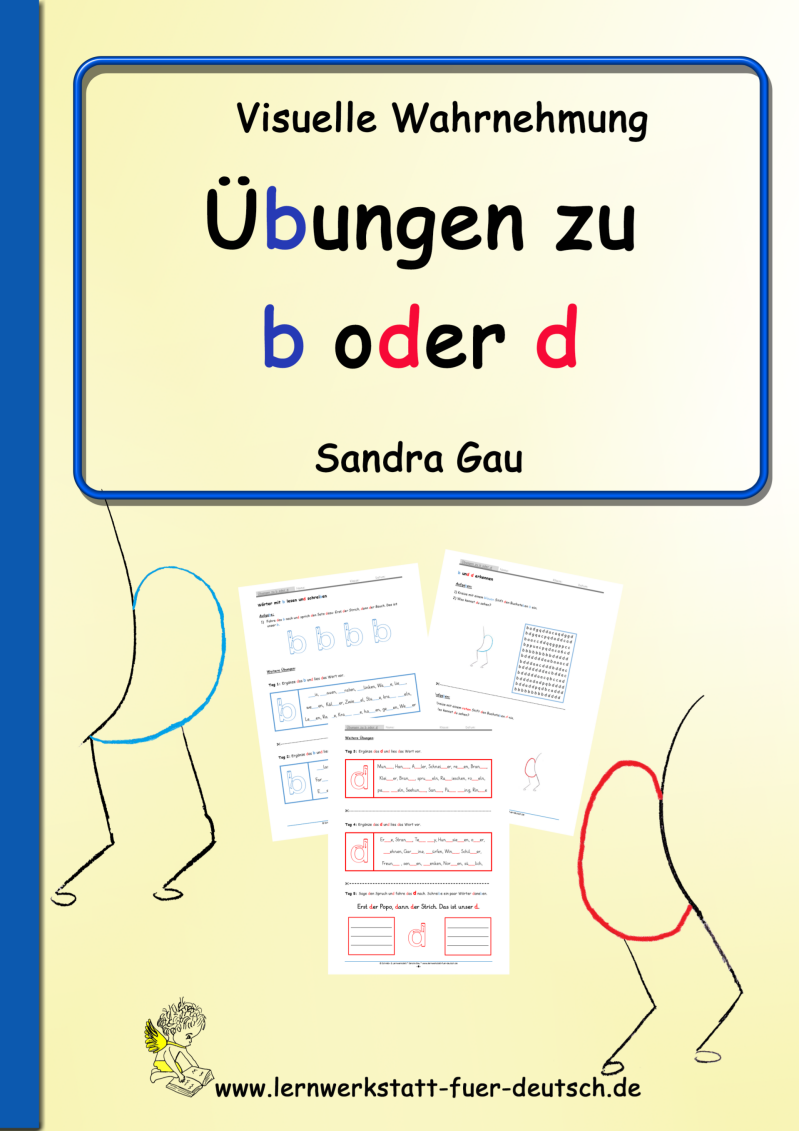 Übungen zu b oder d, Übungen zum Buchstaben verwechseln, Lernmaterial zu b d, Lernmaterial zu Buchstaben