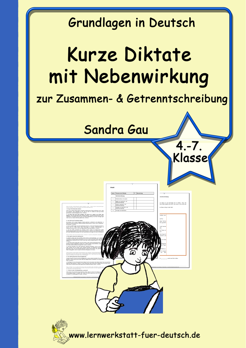 Deutsch Zusammen- Getrenntschreibung Förderschulbereich, Fördermaterial Rechtschreibung Schreibregeln zusammen getrennt, Getrennt- und Zusammenschreibung Fördermaterial, Rechtschreibübungen