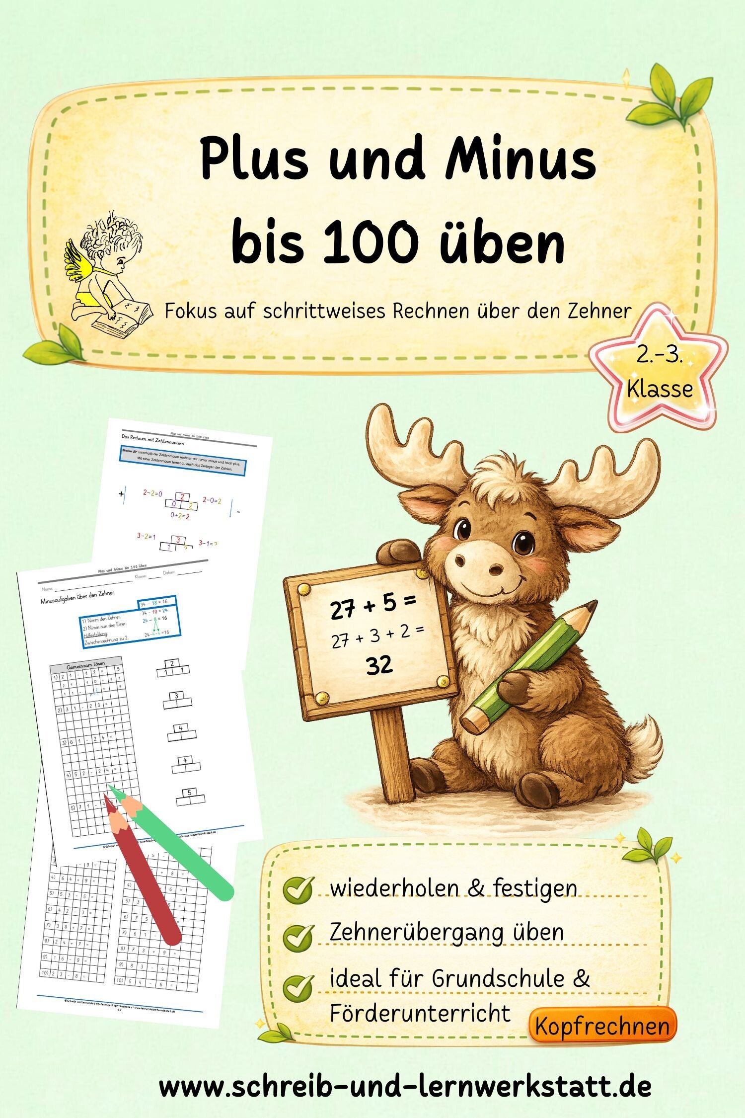 Plus und Minus bis 100 üben