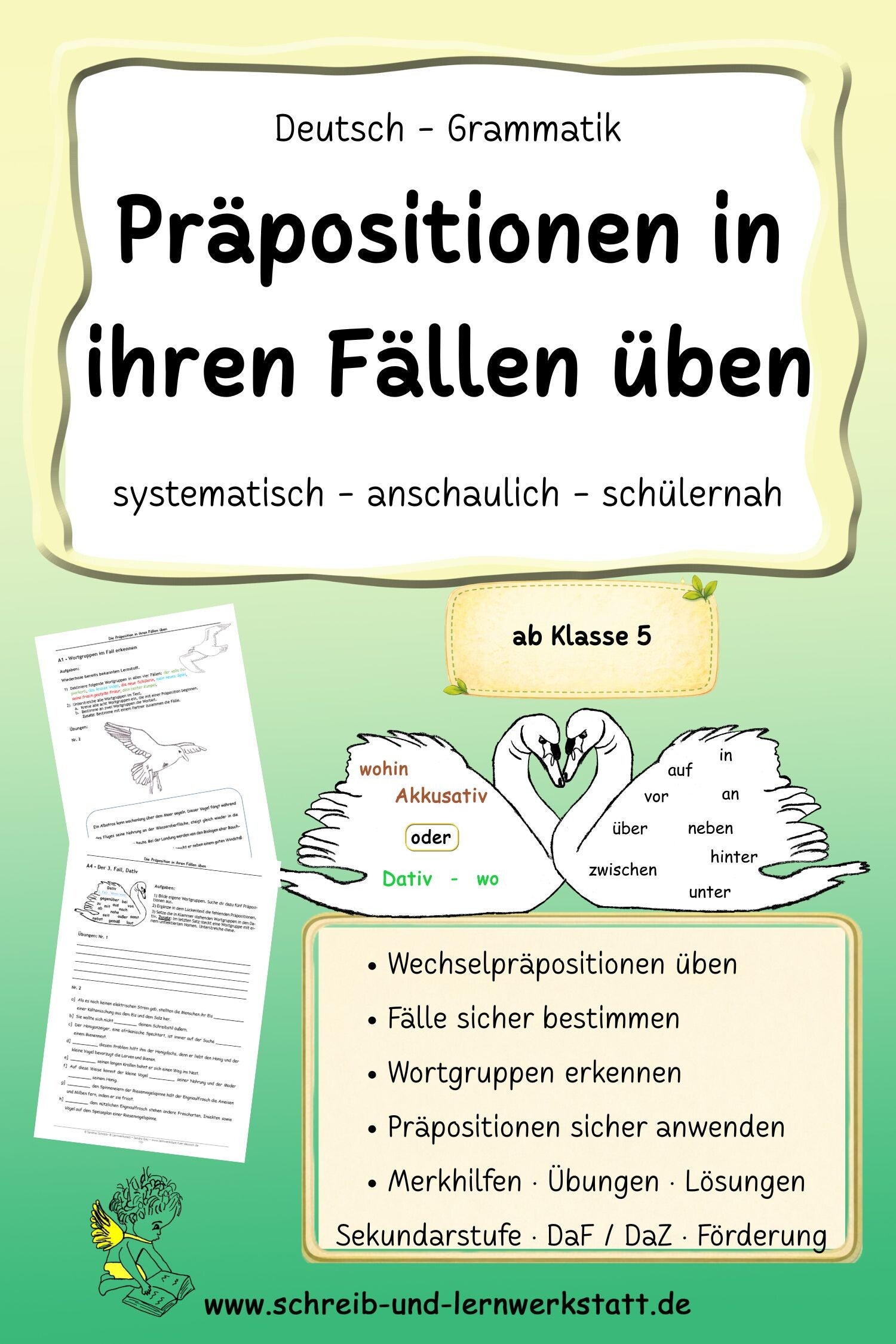 Die Präpositionen in ihren Fällen üben