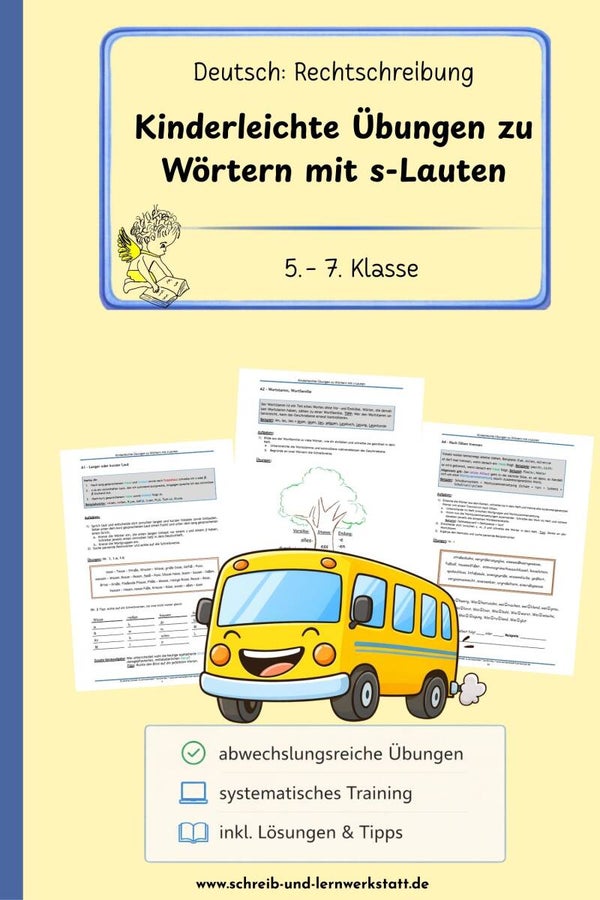 Kinderleichte Übungen mit Wörtern zu den s-Lauten