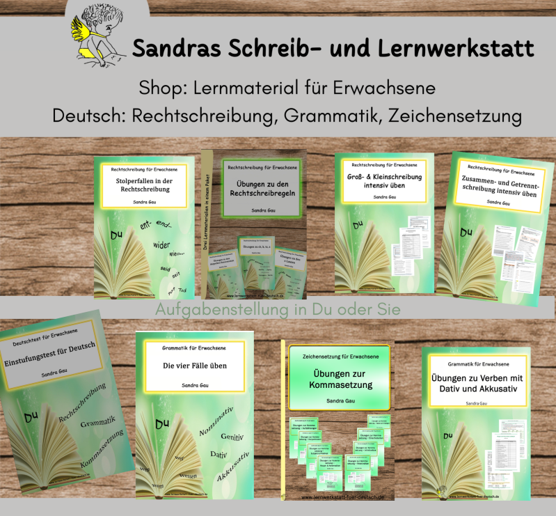 Lrnmaterialien für Erwachsene mit Lösungen, Lernmaterialien Deutsch für Erwachsene, Deutsch für Erwachsene