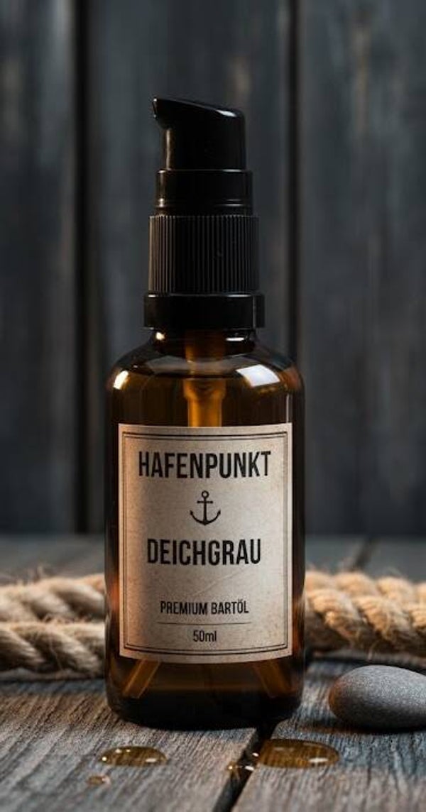 HAFENPUNKT Bartöl "DEICHGRAU" (50 ml)